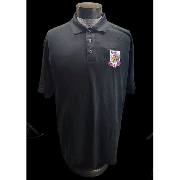 Virginia Tech 2009 FedEx Orange Bowl Champions Polo Mens L Black Embroidered New - Picture 1 of 14